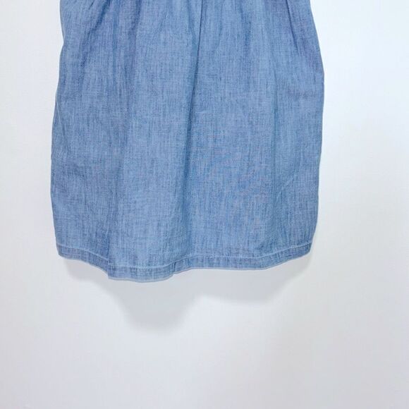 GAP Factory Sleeve Tie Blue Chambray Kids Dress Size 5T - Picture 3 of 6